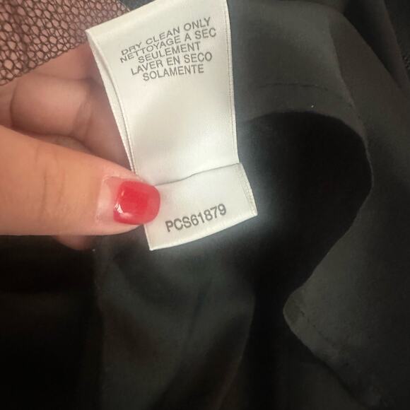 BCBGMAXAZRIA Black Thin Strap Tulle Skirt Satin Cocktail Midi Dress Size 6 Gala - Picture 7 of 7